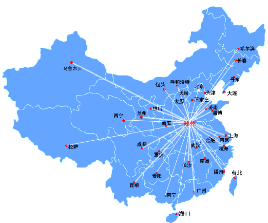 黎明重工科技制砂机在国内服务范围辐射图